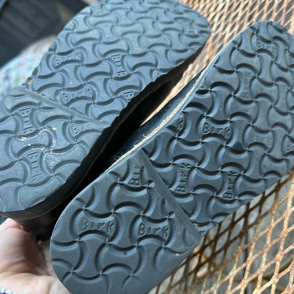 BIRKENSTOCK Black Shearling Lined Leather Boots Size 37 Zip Up - Picture 7 of 10